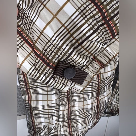 B15.28 The North Face Plaid Puffer Jacket Brown/Tan Women’s Small - Picture 6 of 8